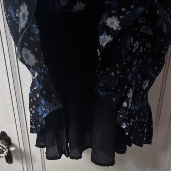 The Kooples Paris silk Floral V-Neck Dress Medium - Picture 3 of 7